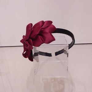 Red ribbon bow Alice band